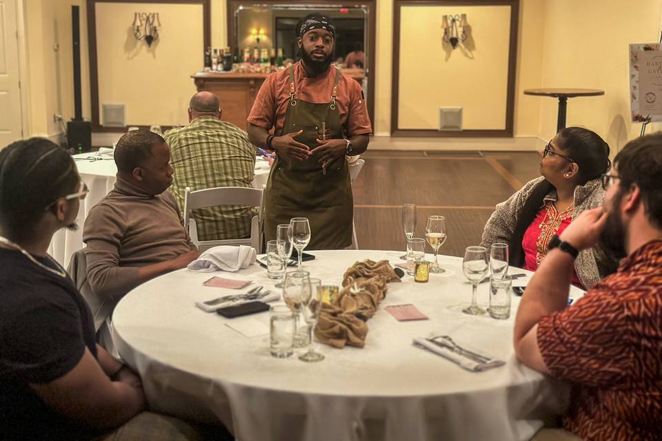 Chef James hosting Event