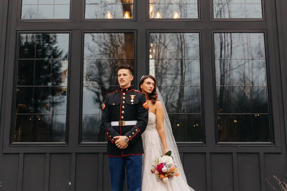 Couple on Black Barn