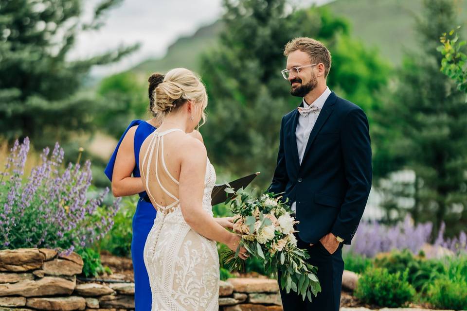 Couple Cutting the Cake