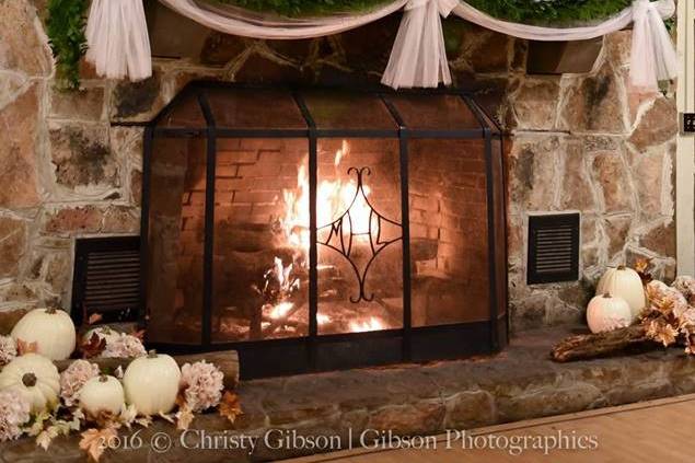 Mary's barn fireplace
