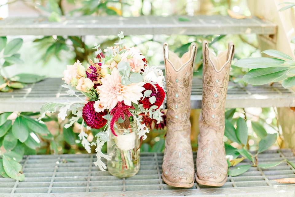 Bouquet & boots