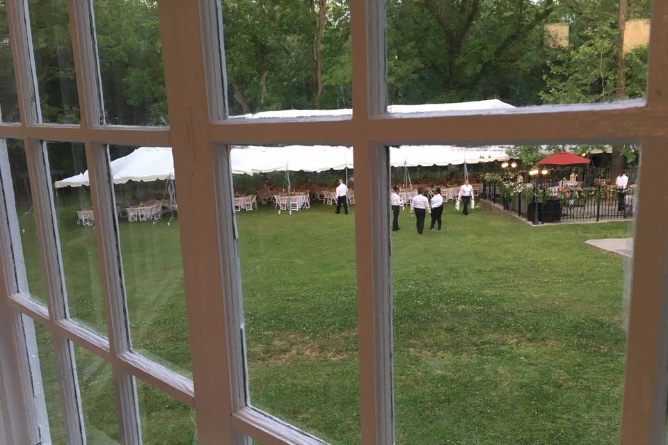 Working at an outdoor event
