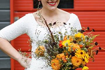 Smiling bride