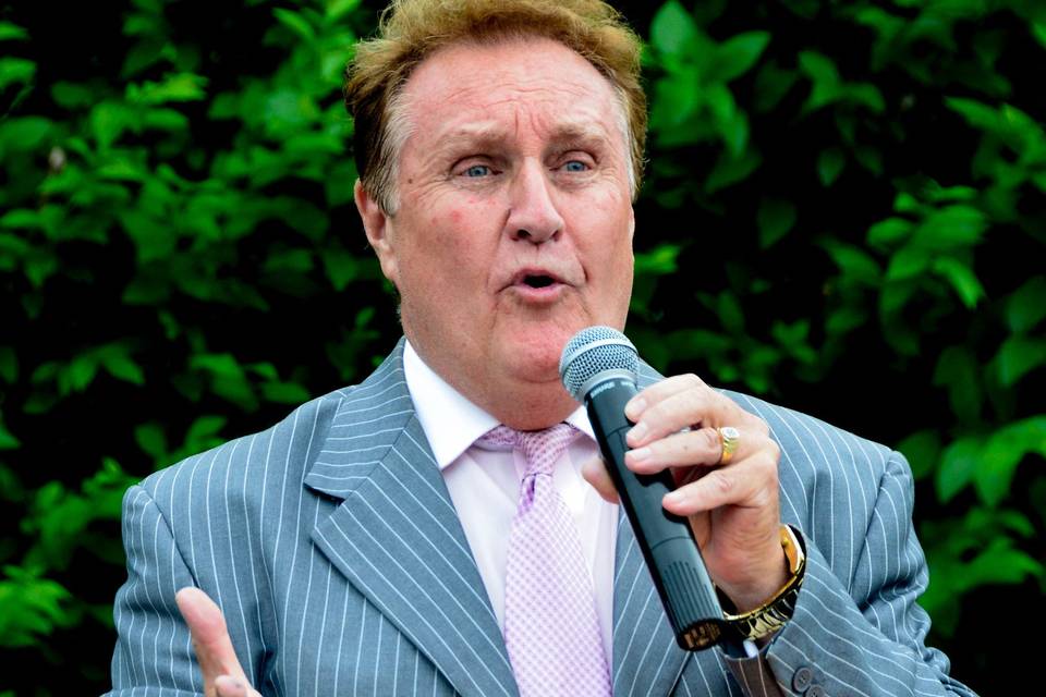 Speaking during a ceremony