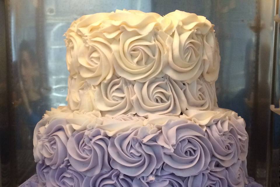 Purple ombre rosettes