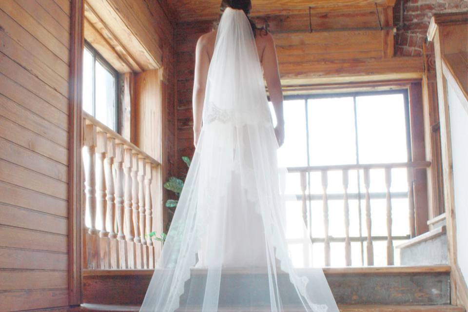 Floor Length (Chapel Length) Mantilla Wedding Veil French Alencon Lace VeilEyelash Lace VeilLace VeilComb included47