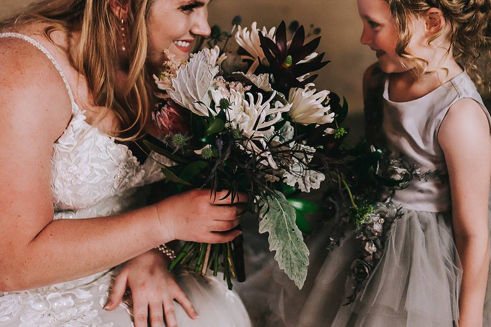 Bride and Flowergirl