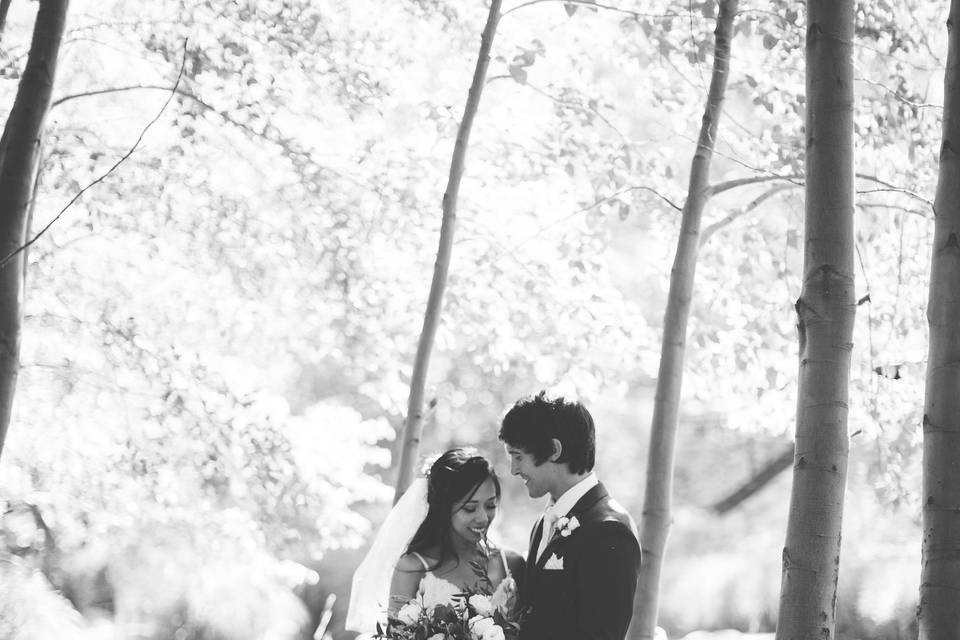 Bride with bouquet