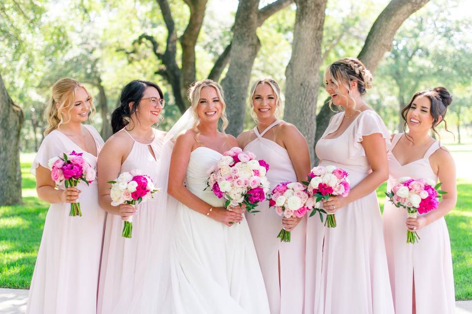 Bright pink wedding