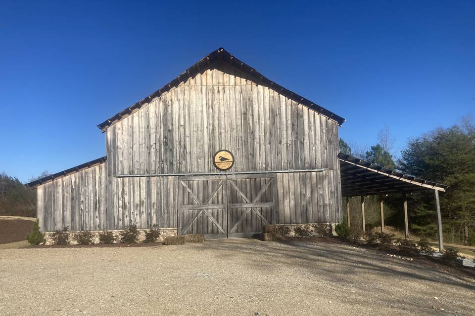 Front of barn