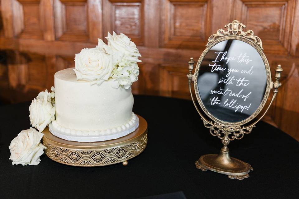 Vintage Mirror with Lettering