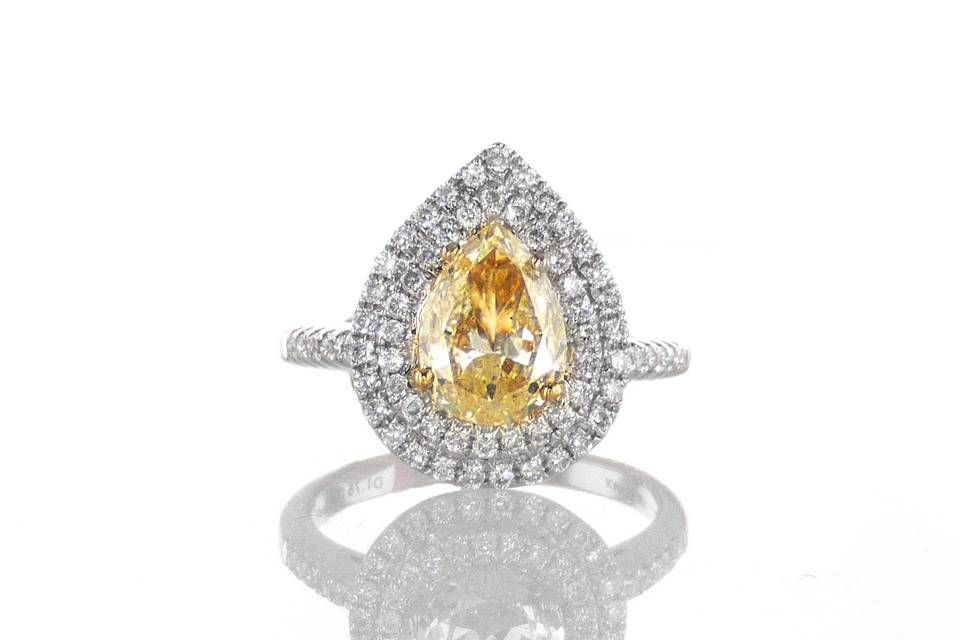 Canary Diamond Pear Shape