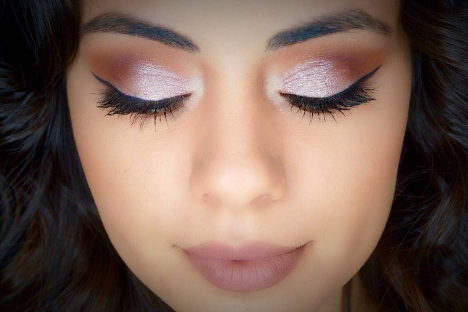 Glam makeup