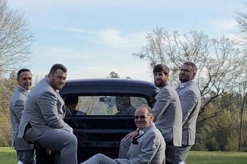 Groomsmen heading to The Nave