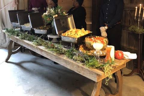 Awesome buffet on Farm Table
