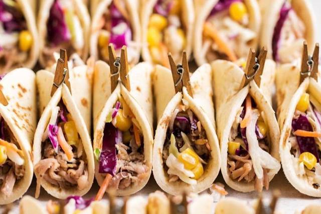 Mini pork tacos