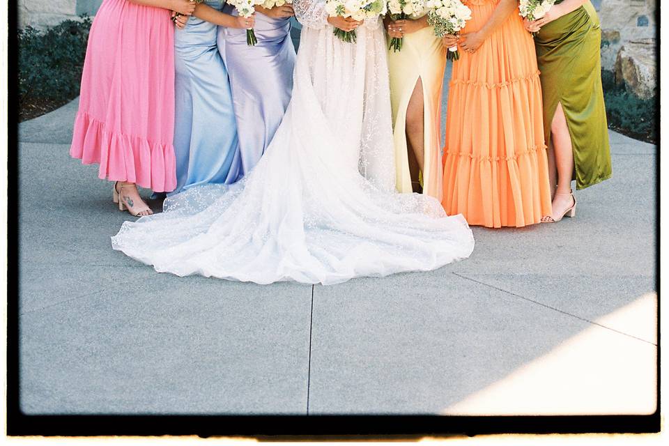 Bride and bridesmaids