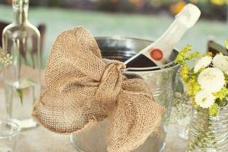 Wedding wine in the ice bucket