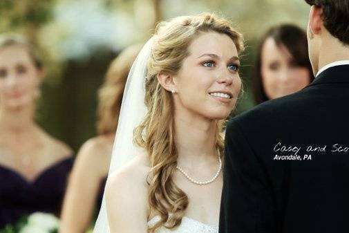 a still from Casey and Scott's wedding in 2010