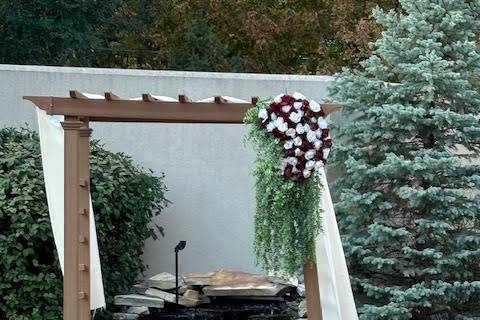 Waterfall and Arbor