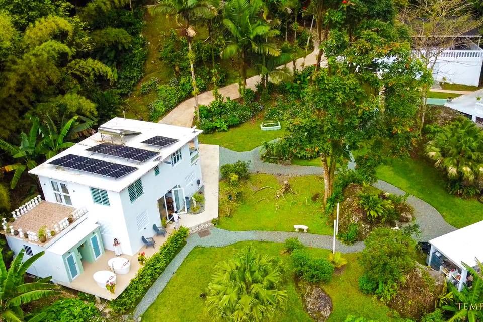 Aerial shot of the Estate