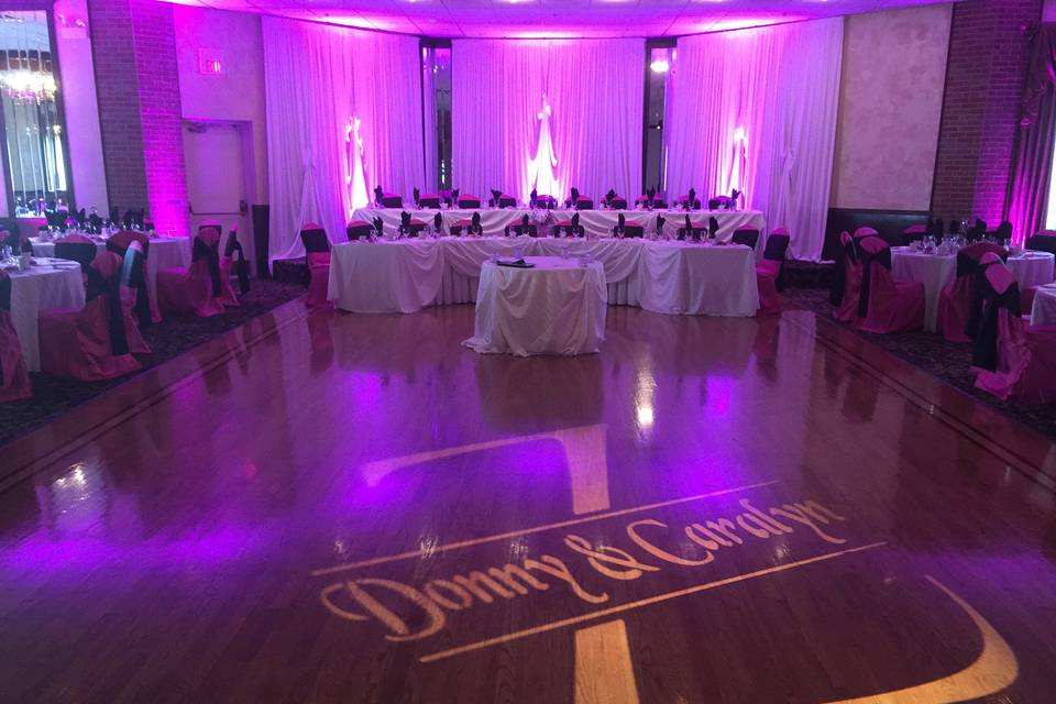 Uplighting and Name-In-Lights Gobo
