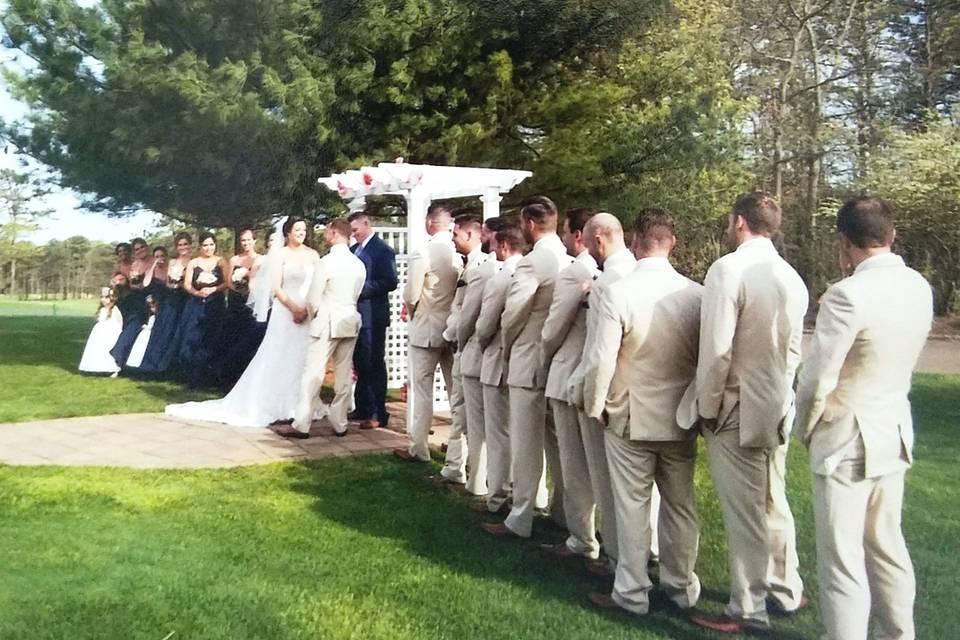Exchanging their vows