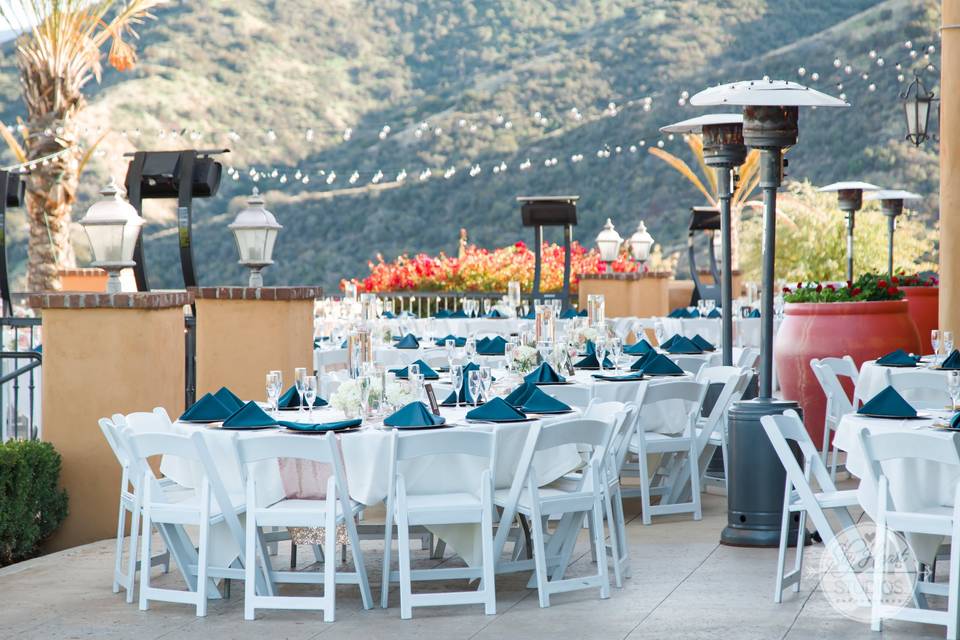 Outdoor reception setting