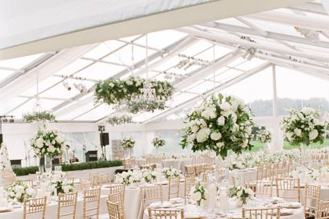 Tented wedding reception in IL