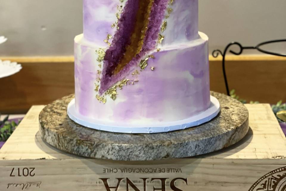 Geode wedding cake