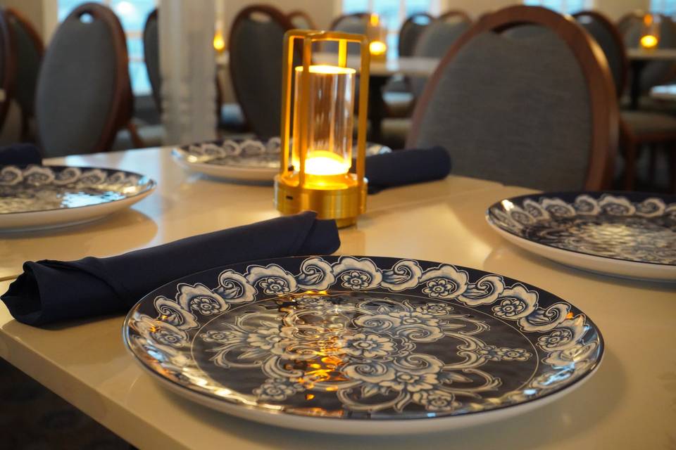 Closeup table setting