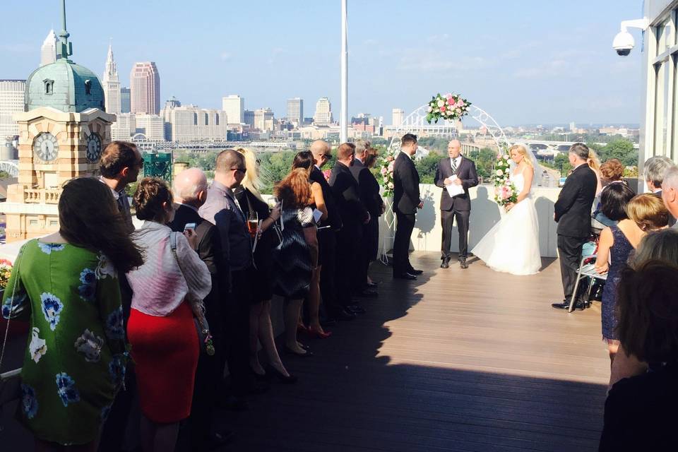 Wedding Ceremony on Terrace