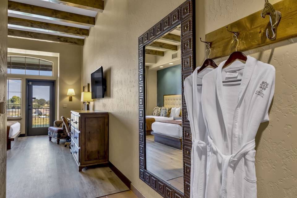 Cozy robes in the rooms