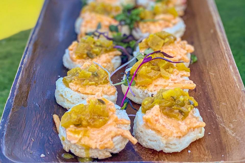 Pimento cheese chutney biscuit