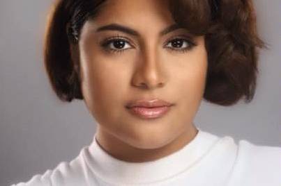 Styled short hair