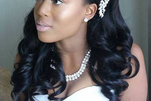 Curled hairdo