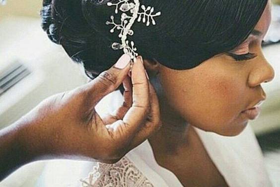 Low bun hair decor