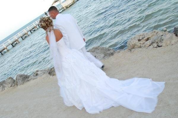 Romantic beachfront ceremony