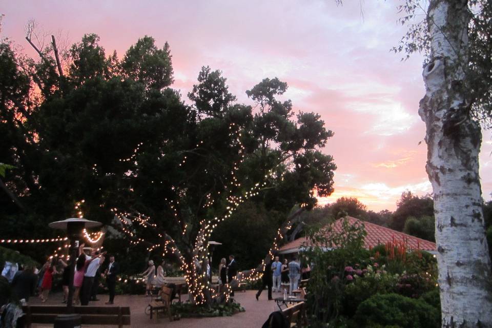 Sunset over the dance floor at Rancho Soquel