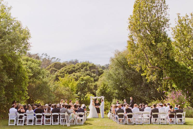 Ceremony underneath these gorgeous trees