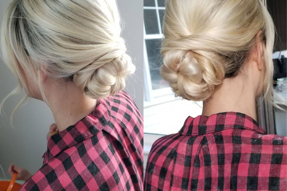 Simple twisted updo