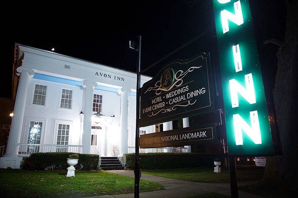 Inn signage and lights