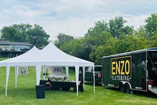 Wedding catered outdoors
