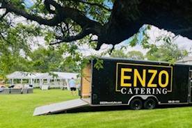 Catering set-up with trailer
