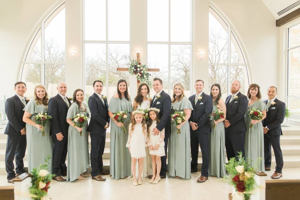 Bride holding her bouquet