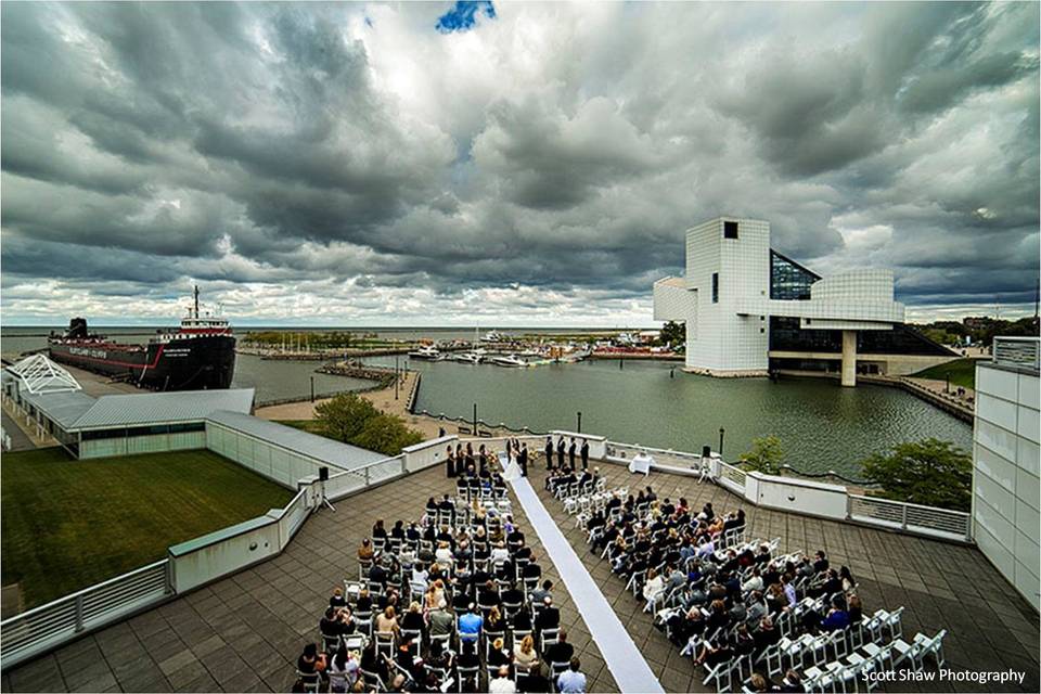 Outdoor wedding ceremony