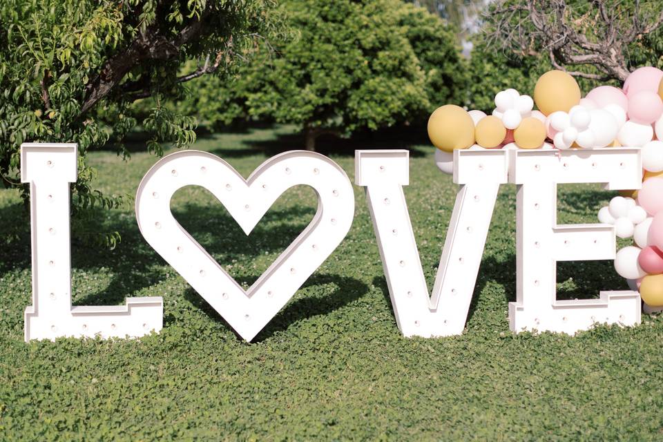 Marquee Letters + Balloons