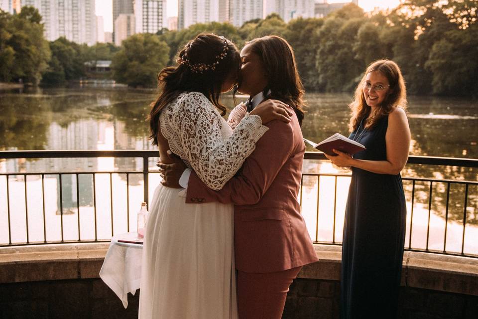 Post-ceremony kiss LGBQT+