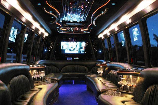 The Perfect Chino Hills Limousine Service 909-203-1936Limo Bus Interior