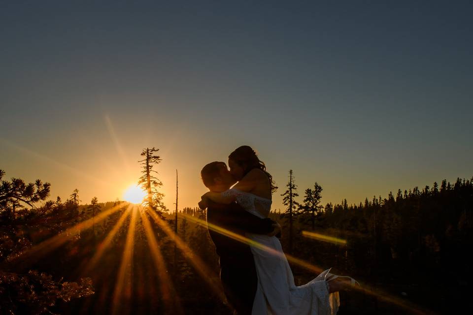 Sunset Wedding Photo